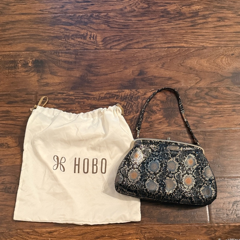 HOBO Lana Black and Gold Patterned Women's Bag